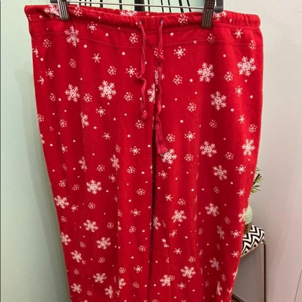 Red Snowflake Pajama Pants